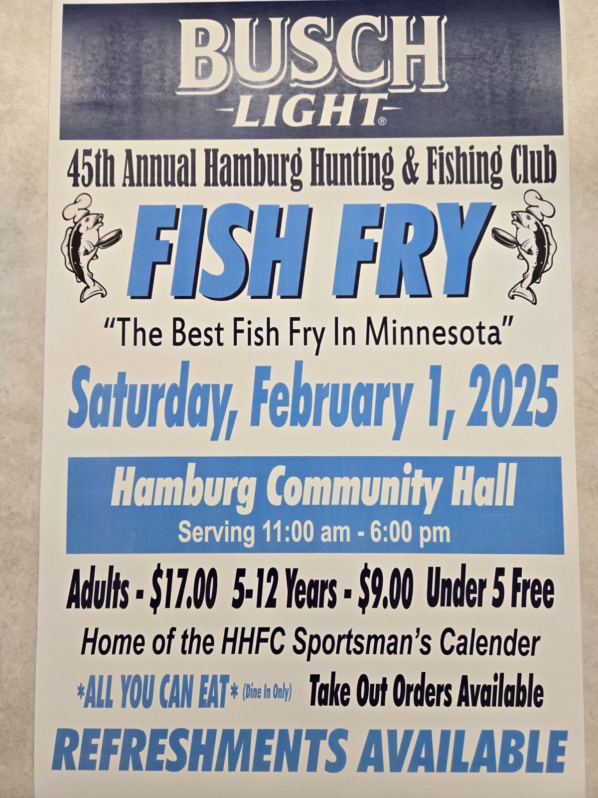 45th Annual Hamburg Hunting and Fishing Club Fish Fry