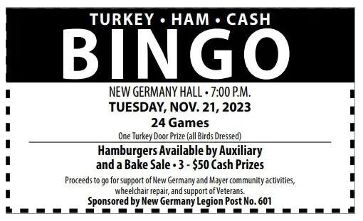Turkey Bingo, New Germany
